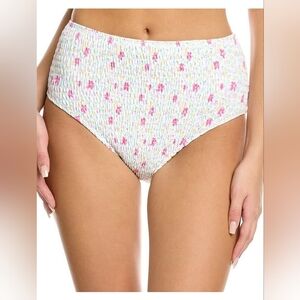 NWT Anthropologie Charlie Holiday Smocked Brief Swim Bottoms - M